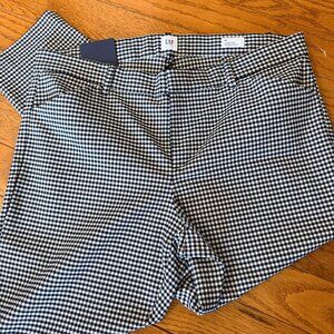 NWT Gap Womens Size 16 Blue/White Gingham Signature Skinny Ankle Pants